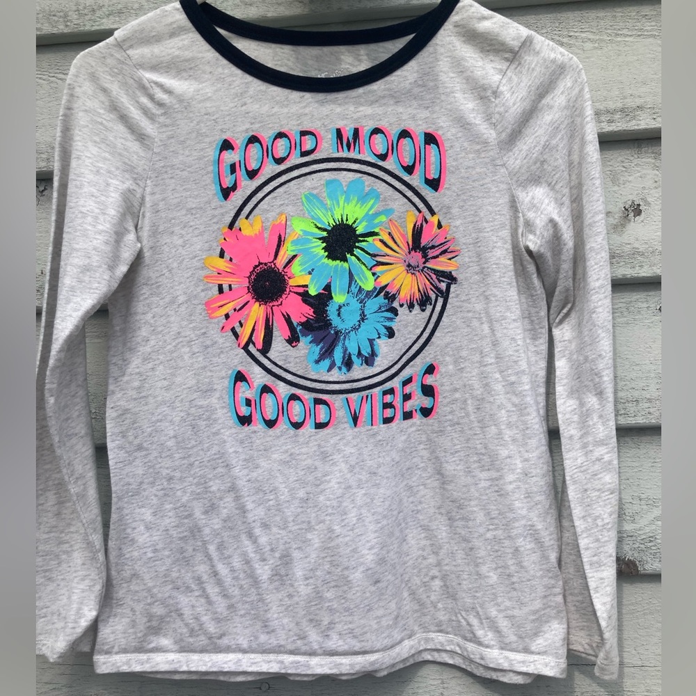 Girl's Justice "Good Mood, Good Vibes" Long  Sleeved Shirt